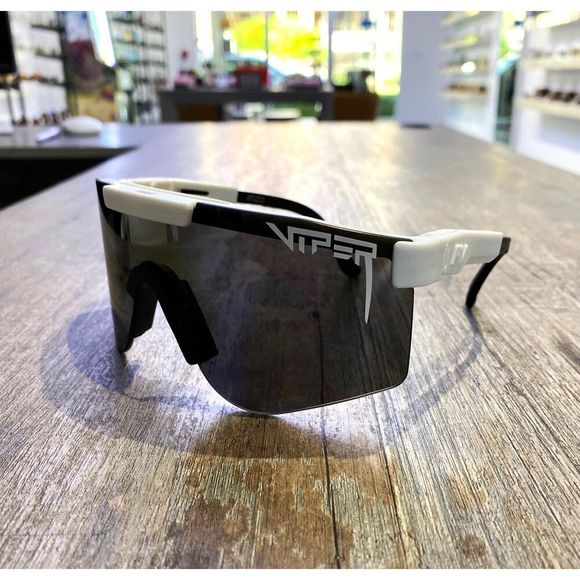 Pit Viper The Miami Nights Double Wides White Wrap Sunglasses E-DW-OFICIAL-POL - Picture 1 of 2